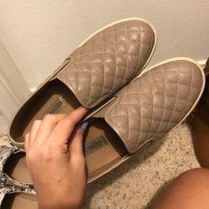 Steven Madden Quilted Leather Slip Ons
